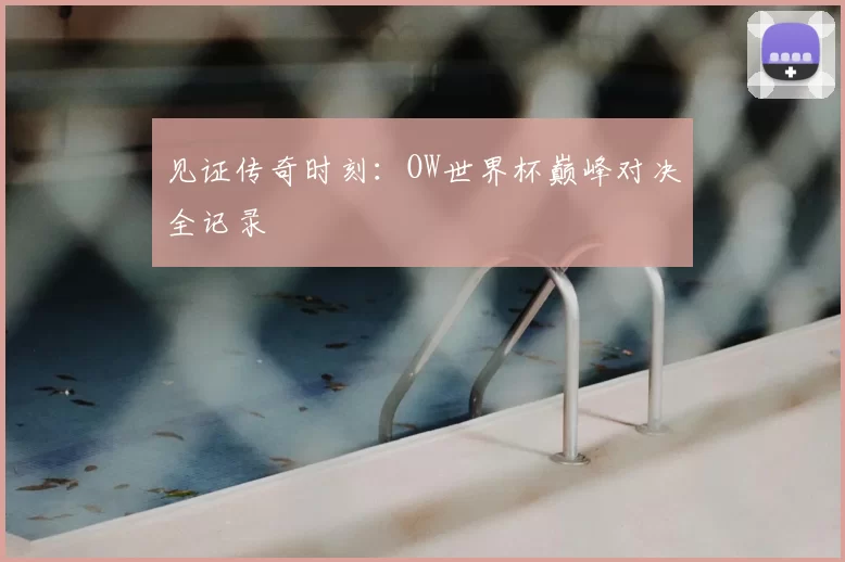 见证传奇时刻:OW世界杯巅峰对决全记录