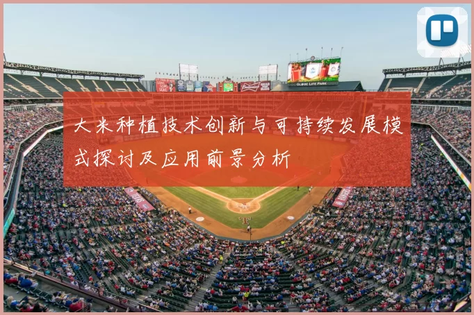 大米种植技术创新与可持续发展模式探讨及应用前景分析