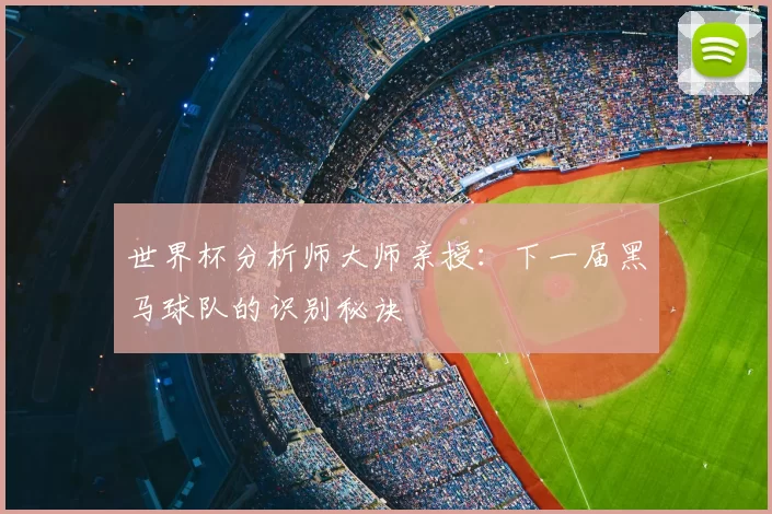 世界杯分析师大师亲授：下一届黑马球队的识别秘诀